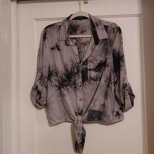 Tie dye button up top